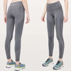 lululemon All The Right Places High Rise Grey Full Length Leggings Size 6